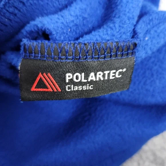 The North Face POLARTEC Classic Quarter Zip Fleece Jacket Men L Blue Pullover - Picture 4 of 7